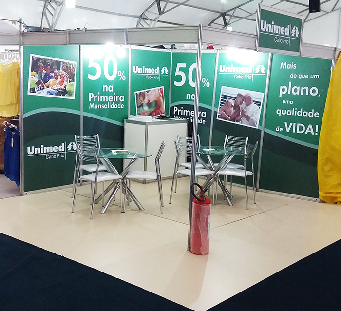 Espaço preparado para receber os visitantes 