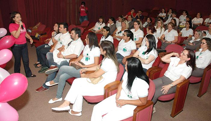 A palestra contou com participação maciça dos colaboradores