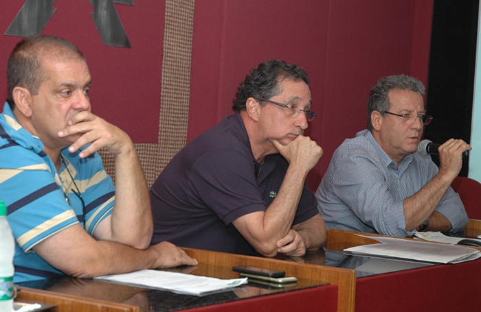 À esq. Luiz Fernando, Tarcízio e João Paulino
