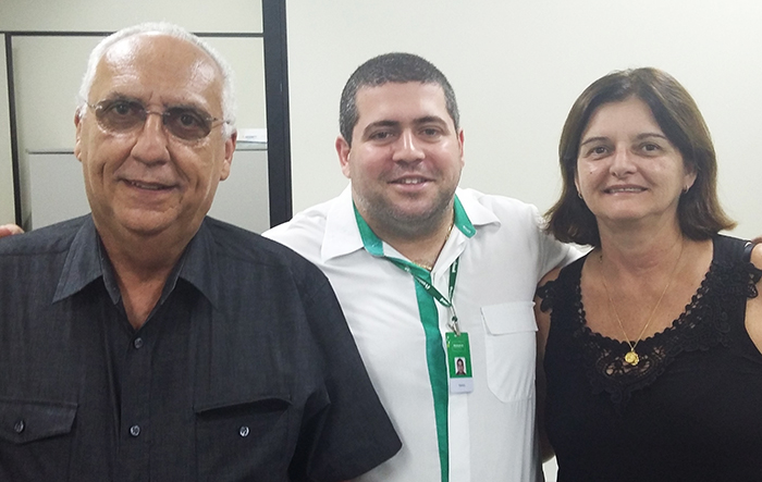 Os auditores Carlos Alberto, Fabrício Bastos e Maria Alda