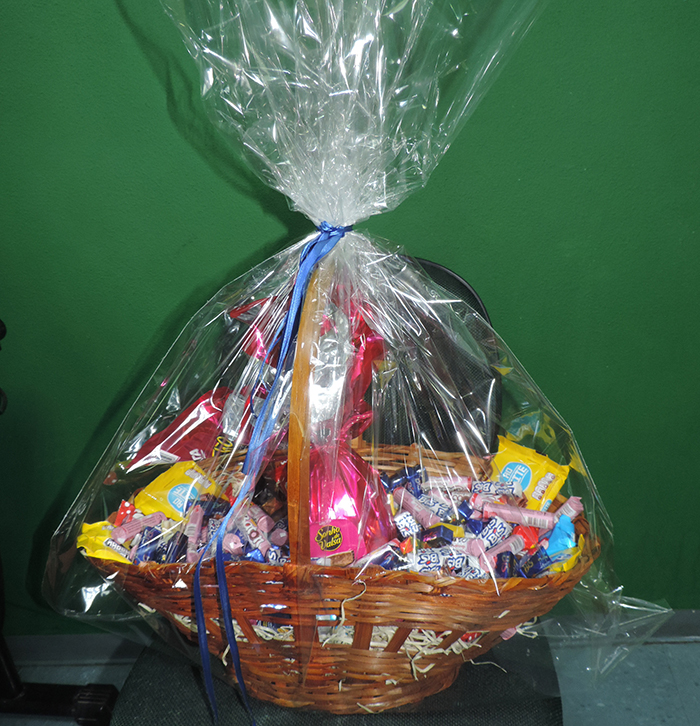 Cesta para sorteio na promoção Chocochute