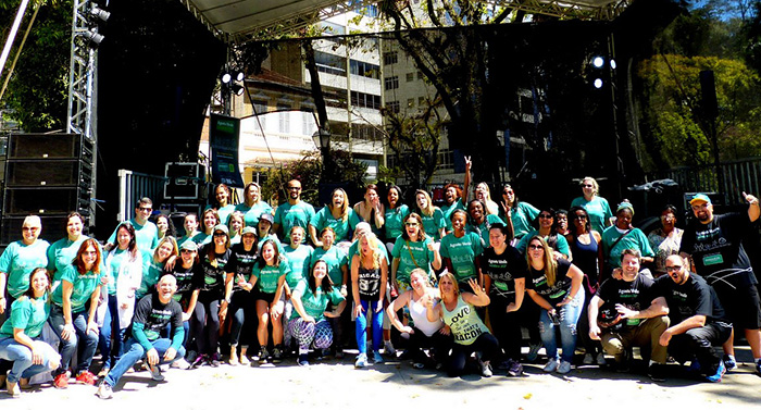 Comissão organizadora amigos do projeto durante o encerramento 