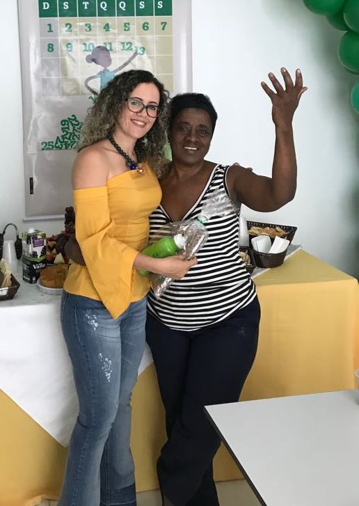 Cíntia Veronese, secretária executiva da Diretoria da Unimed Norte Fluminense, e a secretária Zezé Silva