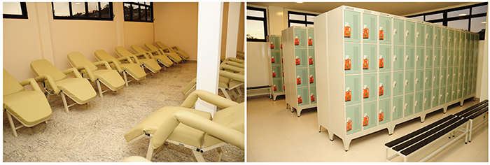 Novo espaço possui vestiário feminino com 500 armários individuais