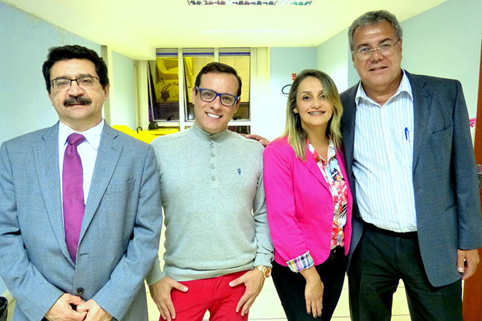 João Medeiros, o colunista Vinícius Fernandes, Valéria Almeida e Dr. Claudio Batista.