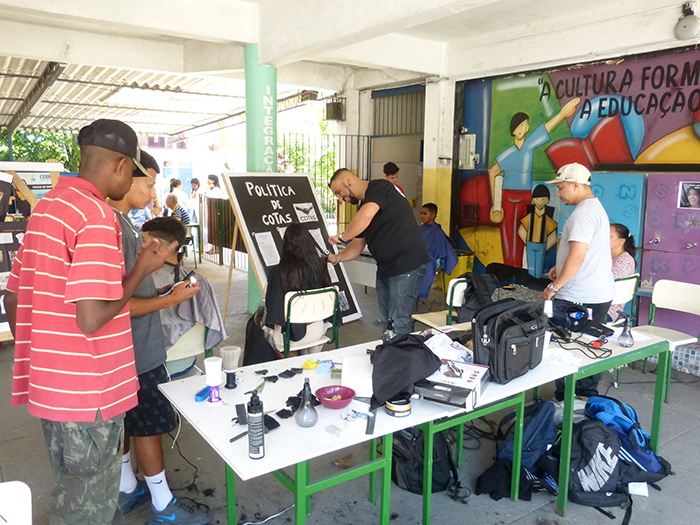 O espaço dedicado à beleza teve grande participação do público.