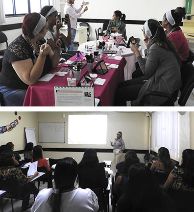  As colaboradoras participaram de diversos eventos da Semana da Mulher