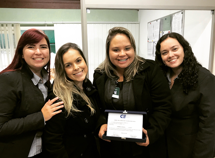 Equipe de Recursos Humanos da Singular,  Laís Cortez, Karoline Carvalho, Roberta Kohler e Flávia Huguenin