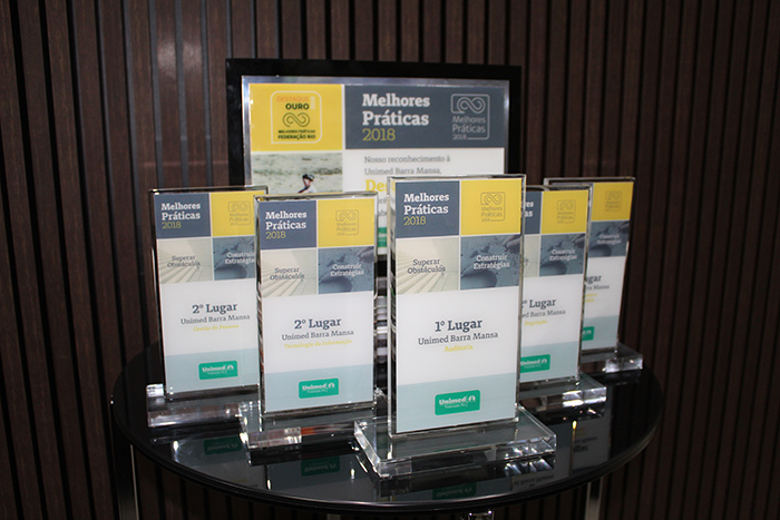 Troféus recebidos pela Unimed Barra Mansa