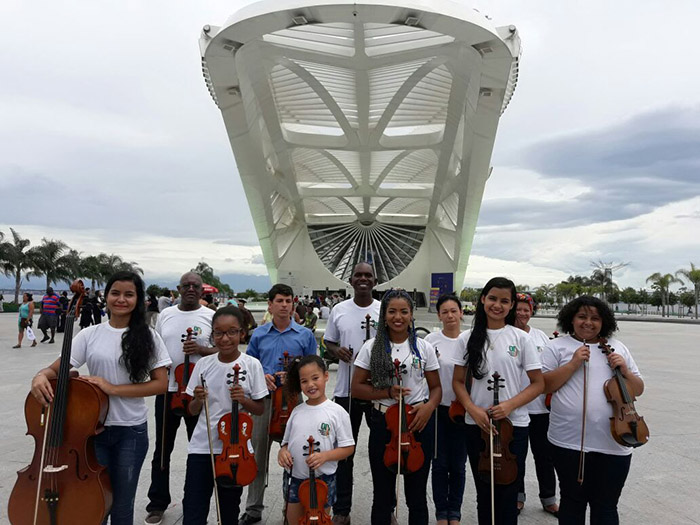 Orquestra em visita 