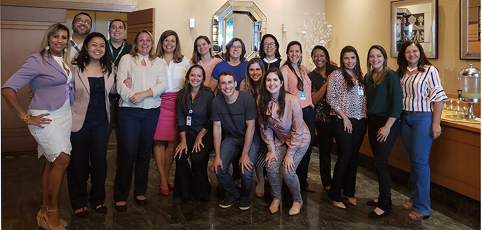 Líderes da Unimed Costa do Sol nas duas turmas do treinamento