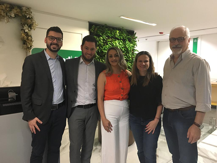 Paulo Henrique Lima de Carvalho, Evandro Lucas de Barros, Valéria Almeida, Andrea Paiva e Rodolfo Garcia Maritano no encerramento do curso de PNDM. 