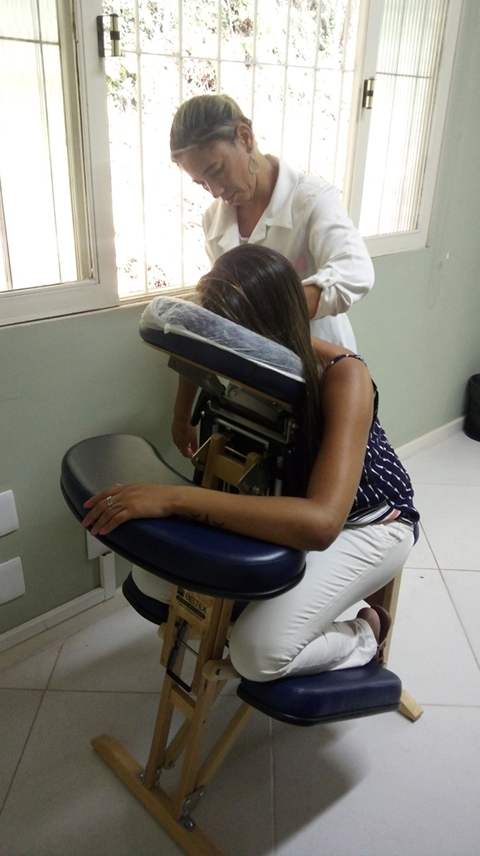 A Quick Massagem foi uma das mais procuradas pelas colaboradoras para relxamento