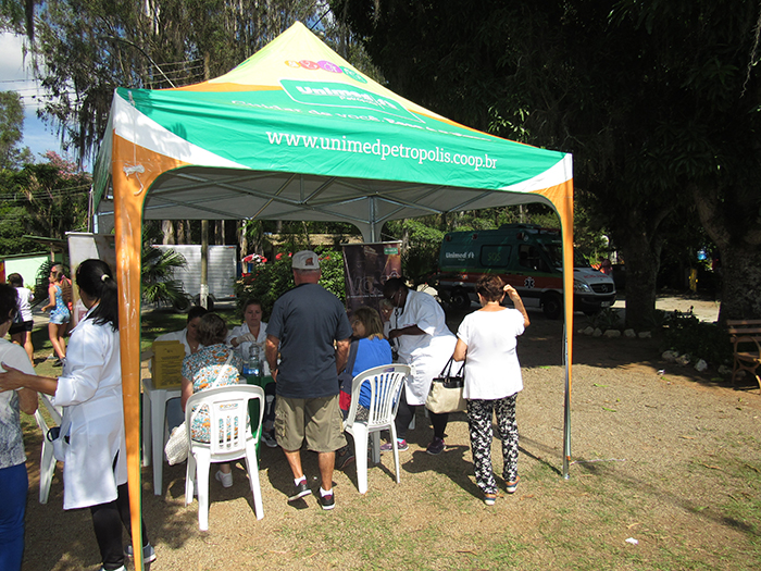 Muitas pessoas buscaram orientações de saúde antes de começar as atividades no Parque Municipal