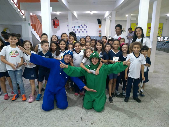  Na Escola Arte Manhas foram duas sessões com 161 crianças alcançadas 