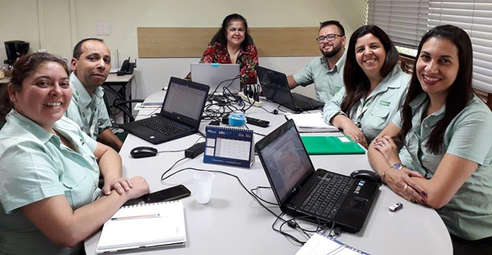 Auditores internos durante a capacitação