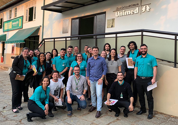 Equipe do Hospital Unimed Nova Friburgo recebe o Instituto Lóbus no Núcleo de Desenvolvimento do hospital