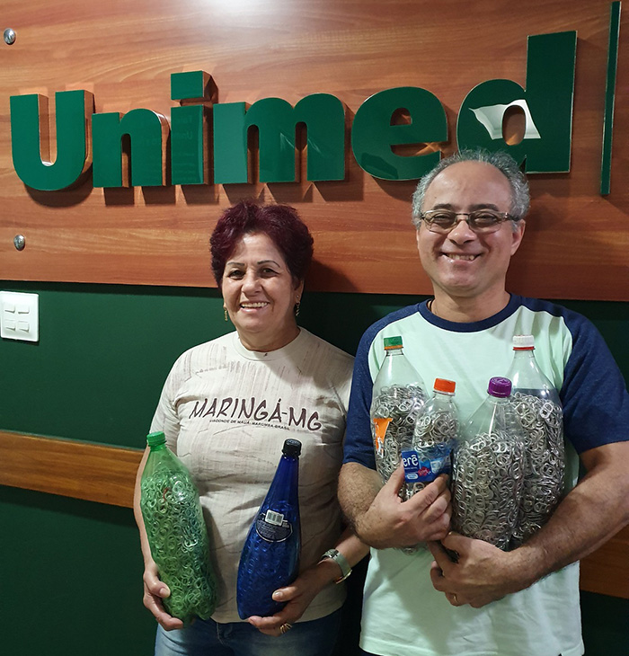 Professor Flávio e sua esposa Sueli apoiam e multiplicam ação da Unimed Nova Iguaçu