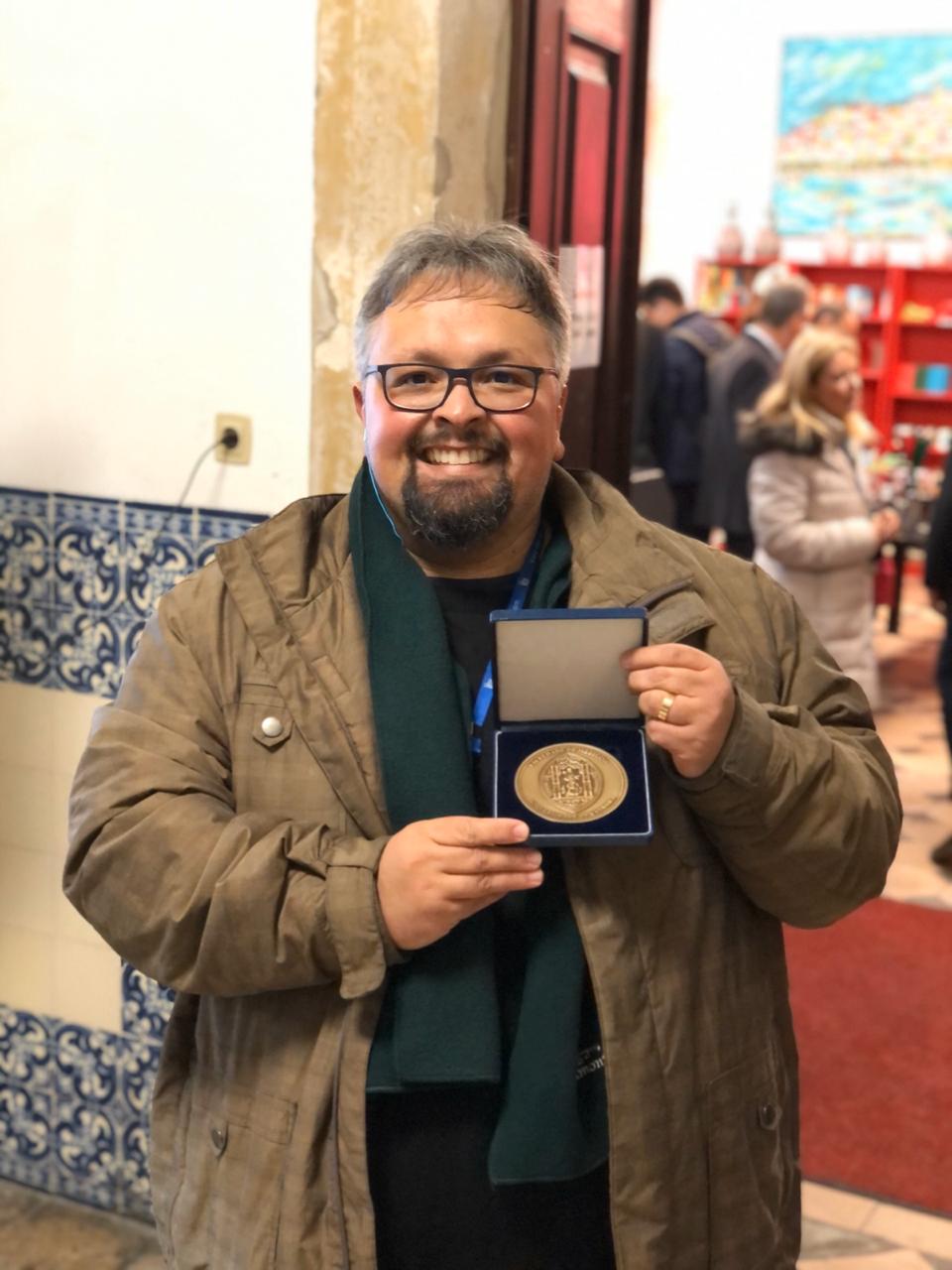 O presidente da Unimed Petrópolis Rafael Gomes de Castro durante viagem a Portugal