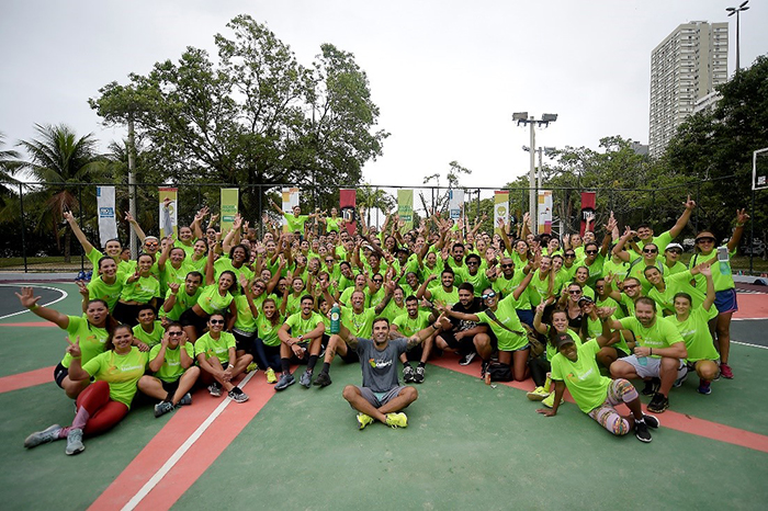 Personal Chico Salgado com os alunos participantes