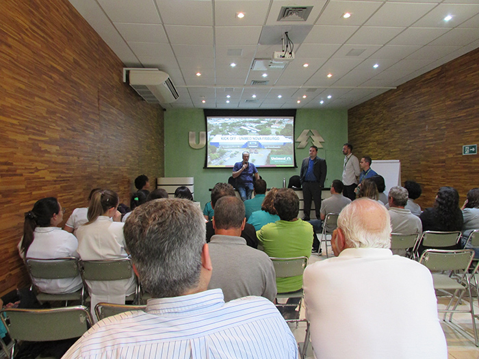   Armando Lemos, Diretor Administrativo do HUNF, reforçou o marco que representa o Prontuário Eletrônico no Hospital 