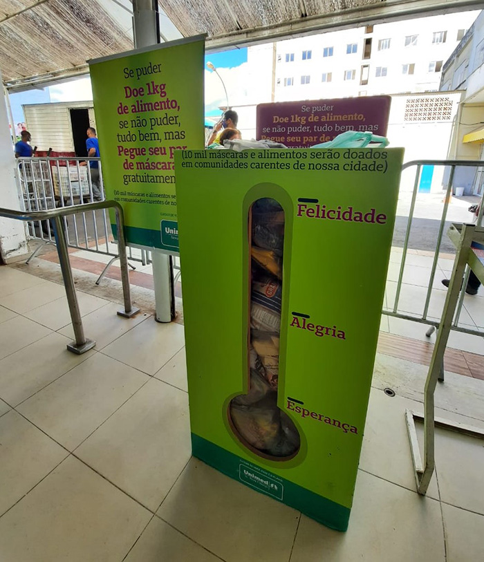 Caixas de doação da campanha foram distribuídas em mercados parceiros de Nova Friburgo