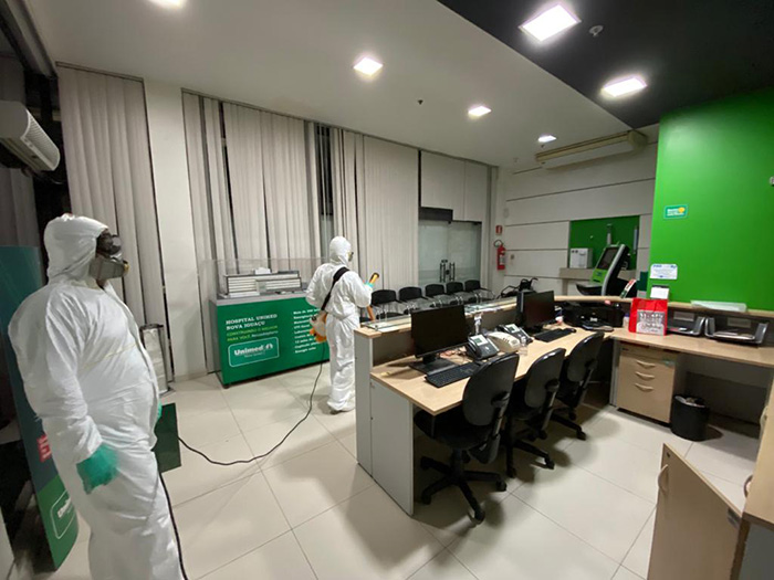 A sanitização foi reforçada para proteger a saúde dos colaboradores e clientes