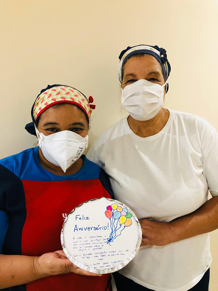Paciente comemorou aniversário internado no Hospital Unimed Petrópolis